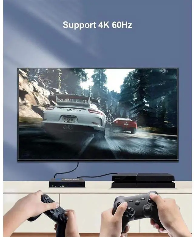 Alt view image 5 of 7 - 4 Port HDMI 2.0 Switch 4 in 1 Out Metal Housing with IR Remote Control, 4K@60Hz HDMI Switch Splitter Supports HDCP 2.2, 3D 2160P 1080P, Compatible with PS3 PS4 Xbox Game Consoles Model eokCXOY