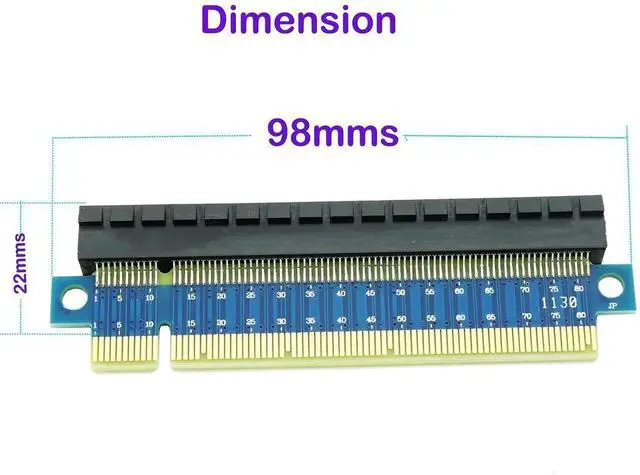 Alt view image 2 of 4 - 180 Degree PCIe 3.0 X16 Riser Extension Card, 2.2CM Height PCI Express X16 Male to Female Straight Flip GPU Adapter, Stable Graphics Card Extender for Desktop PC Case Modding & Hardware Installation