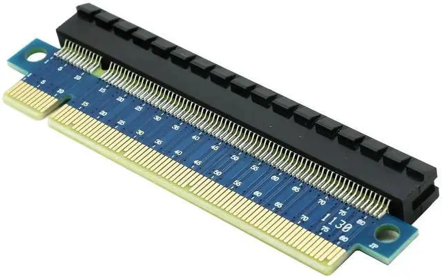 Alt view image 3 of 4 - 180 Degree PCIe 3.0 X16 Riser Extension Card, 2.2CM Height PCI Express X16 Male to Female Straight Flip GPU Adapter, Stable Graphics Card Extender for Desktop PC Case Modding & Hardware Installation