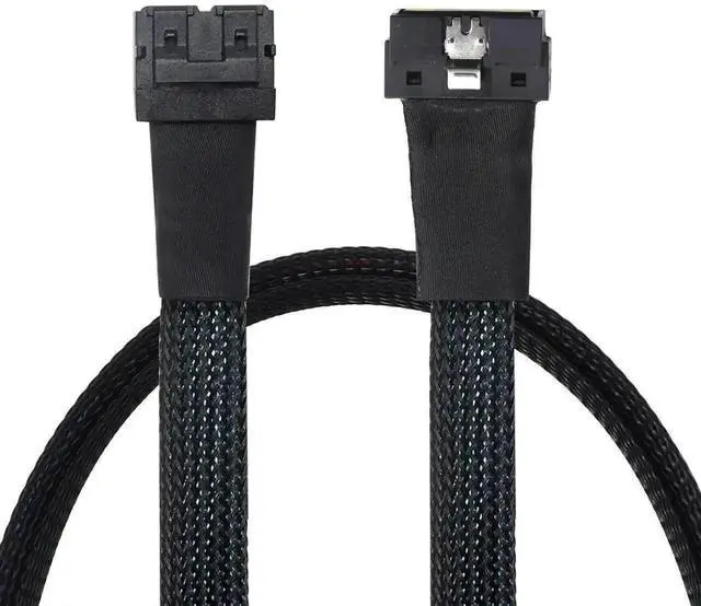 Alt view image 5 of 6 - 80CM SAS 4.0 PCIe Slimline LP Low Profile SFF-8654 8i 74Pin to SFF-8643 8i 36Pin Server Storage Adapter Cable, High Speed Mini SAS HD Internal Data Cord for RAID Controller & Hard Drive Backplane