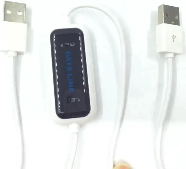 Alt view image 2 of 3 - USB 2.0 PC to PC Direct Data Transfer Link Cable, High Speed Online File Sync Share Bridge Cord with LED Indicator, One-Click Easy Document Copy Between Two Laptops or Desktop Computers