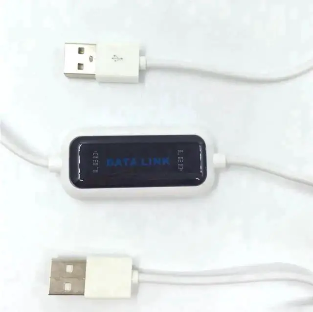 Alt view image 3 of 3 - USB 2.0 PC to PC Direct Data Transfer Link Cable, High Speed Online File Sync Share Bridge Cord with LED Indicator, One-Click Easy Document Copy Between Two Laptops or Desktop Computers