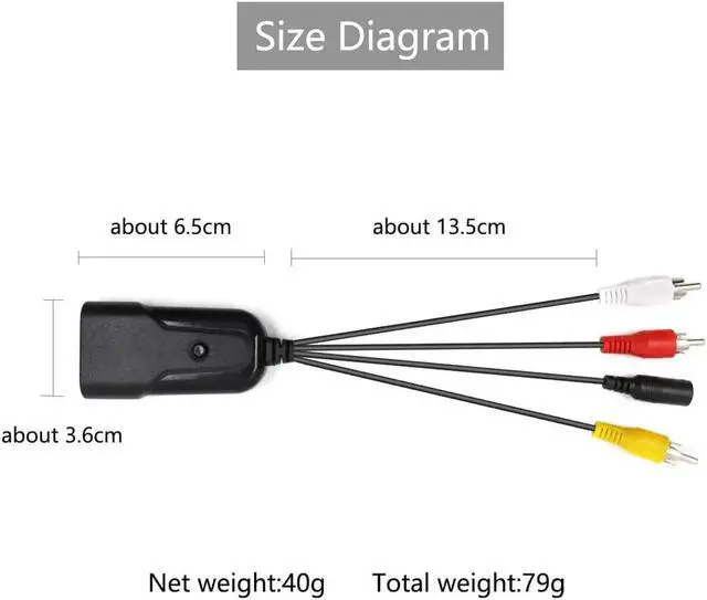Alt view image 3 of 6 - RCA AV to HDMI Composite Video Converter Adapter, Supports 1080P Output with Power Supply, Analog to Digital Signal Transcoder for PS1 PS2 PS3 Wii Wii U SEGA Retro Game Consoles