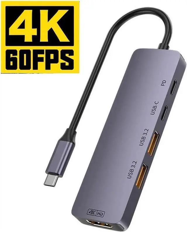 Main image of USB-C 3.2 Gen2 Multiport Hub with 4K@60Hz HDMI Output, 140W PD Fast Charging, 10Gbps USB-C Data Port & Dual USB-A 3.2 Ports, Compatible with MacBook Air Pro, Windows Laptops, Flash Drives and iPhone15