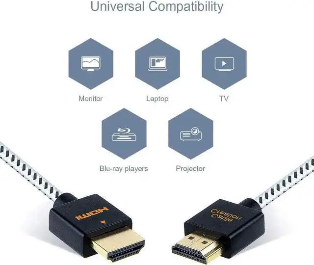 Alt view image 6 of 7 - 10FT HDMI Male to Male Cable Bundle with Active DisplayPort to HDMI Adapter, 4K@60Hz HDR DP to HDMI Converter for Dell HP Lenovo ASUS Samsung LG Laptops GPUs Monitors TVs Projectors