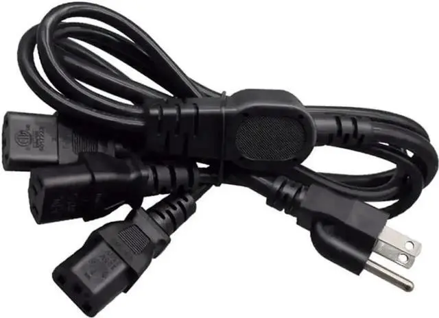 Alt view image 5 of 5 - 3FT Heavy Duty NEMA Power Extension Cord ETL Listed, 18AWG 125V 15A NEMA 5-15P Male Plug to 4 NEMA 5-15R Female Outlets, 15 Amp to 20 Amp Household AC Power Adapter Splitter Cable