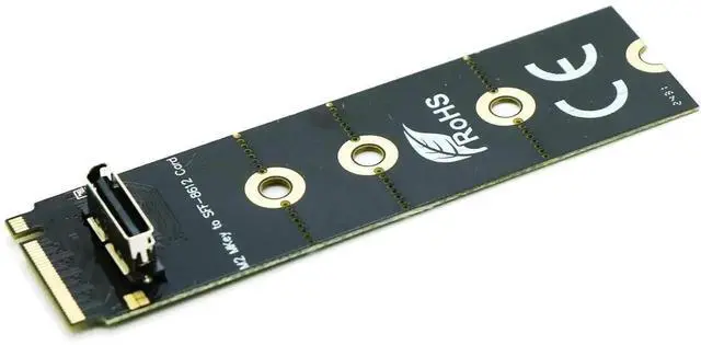 Alt view image 6 of 6 - 50cm PCIe 4.0 M.2 NVMe Extension Cable, NGFF M-Key SSD Extender Card with OCuLink SFF-8611 PCI-Express 4i Shielded Cord for High Speed NVMe Drive Internal Chassis Routing