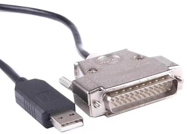 Main image of FTDI Chip USB to RS232 Serial Adapter Cable with DB25 25 Pin Male Connector, Industrial Grade USB Convert to DB25 RS232 Cord for Legacy Devices PLC Equipment Debugging