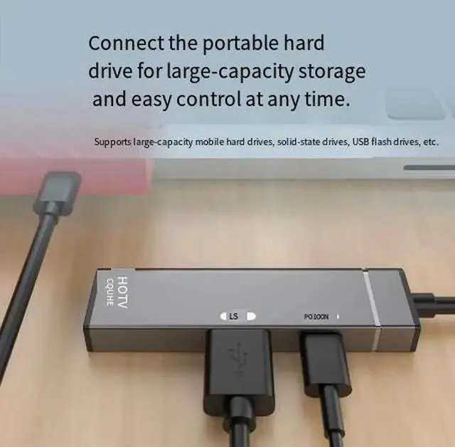Alt view image 2 of 4 - 3-in-1 USB-C to HDMI Adapter 4K@120Hz Video Converter with 100W PD Power Delivery Charging and USB 3.0 Data Port, Plug and Play Screen Mirroring for MacBook iPad Laptops Phones to TV Monitor Projector