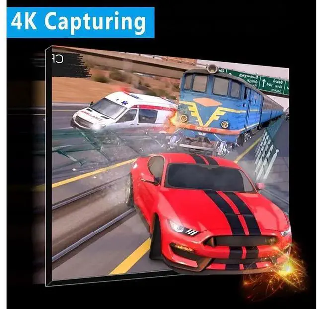 Alt view image 7 of 7 - 4K 30fps HDMI to USB Video Capture Card with Audio Input, Full HD Game Recording & Live Streaming Adapter for DSLR Cameras Camcorders, Compatible with PS4 PS5 Switch Xbox One Game Consoles