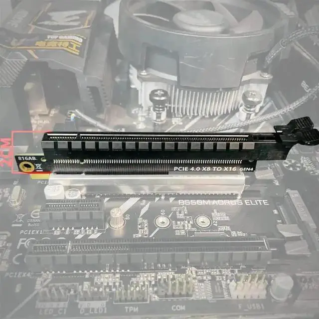 Alt view image 3 of 5 - PCIe 4.0 X8 to X16 Riser Card PCB Adapter Board, GEN4 X4/X8 to X16 PCI-E Converter for GPU Graphics Card, Network Card, Video Capture Card and Standard PCIE Expansion Cards