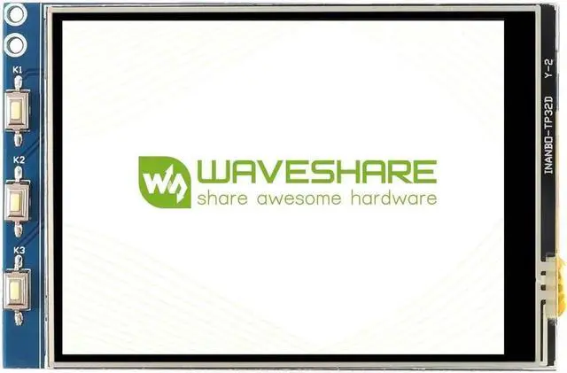 Main image of 3.2 Inch SPI Resistive Touch Screen LCD Module 320x240 Resolution, Compatible with Raspberry Pi 4B 3B+ 3B 2B B+ A+ Zero Zero W WH Zero 2W All Series Boards