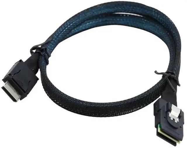 Alt view image 3 of 5 - 50CM PCIe Oculink SFF-8611 4i to Mini SAS SFF-8087 Internal Server Cable, High-Speed Storage Interconnect Cord for RAID Controller, Server Backplane and NVMe SSD Expansion