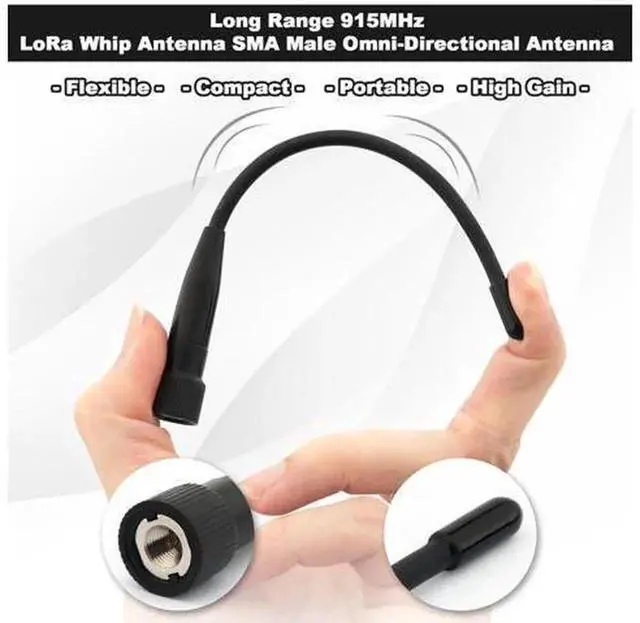 Alt view image 5 of 5 - 2 Sets 10dBi 915MHz LoRa Soft Whip Omni Antenna Kit, 7 Inch SMA Male Long Range Meshtastic Antennas with MHF1 Extension Adapter Cables, Kaunosta RF Antenna for Meshtastic Nodes LoRaWAN IoT Modules