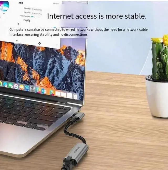 Alt view image 4 of 4 - Aluminum Alloy Right Angle USB-C to RJ45 Ethernet Adapter, 2.5G/10G High Speed LAN Network Card with 3 USB 3.0 Ports, Plug and Play External Wired Network Converter for MacBook Laptops PCs