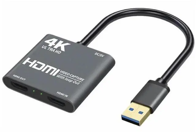 Main image of eokCXOY USB 3.0 Game Video Capture Card with Loop Out, 4K Input 1080P 60fps Recording Audio Grabber Adapter for DSLR, Camcorder, Game Console Live Streaming and Video Recording