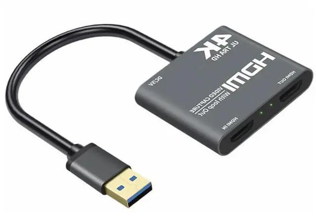Alt view image 2 of 5 - eokCXOY USB 3.0 Game Video Capture Card with Loop Out, 4K Input 1080P 60fps Recording Audio Grabber Adapter for DSLR, Camcorder, Game Console Live Streaming and Video Recording