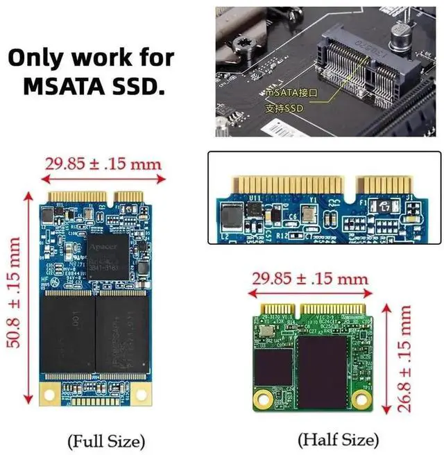 Alt view image 2 of 7 - Dual mSATA Mini-SATA SSD to 2.5 Inch SATA Adapter Enclosure, Support JBOD RAID0 Span Mode Bridge Converter Card, 2 Bay mSATA SSD Combo Housing for Standard 2.5" SATA Drive Bay Installation