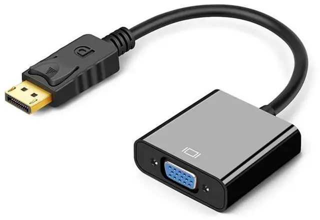 Main image of DisplayPort to VGA Cable DP Male to VGA Male High Definition Video Conversion Cord Compatible with Laptop PC TV Projector Monitor Desktop Graphics Card
