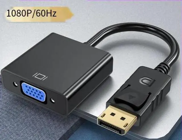 Alt view image 4 of 5 - DisplayPort to VGA Cable DP Male to VGA Male High Definition Video Conversion Cord Compatible with Laptop PC TV Projector Monitor Desktop Graphics Card