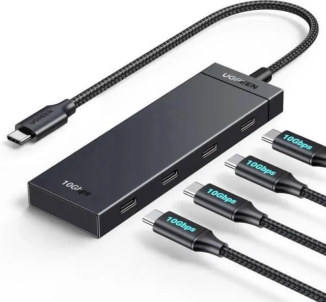 Main image of 4 in 1 USB C Hub 10Gbps USB 3.2 Gen2 Multiport Splitter Adapter with 4 USB-C Ports Compatible with MacBook Pro Air iPad Pro iPhone 15 Series Surface Laptop PC