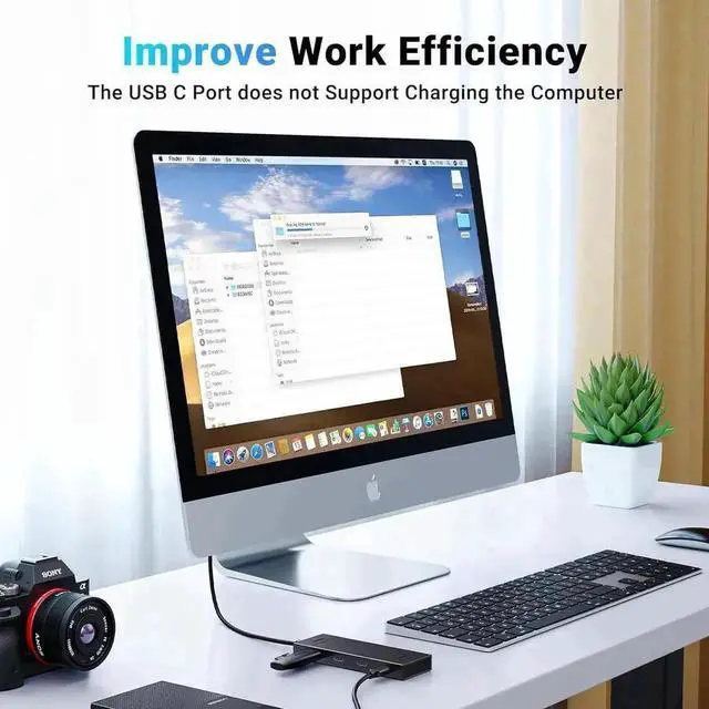 Alt view image 6 of 7 - 4 in 1 USB C Hub 10Gbps USB 3.2 Gen2 Multiport Splitter Adapter with 4 USB-C Ports Compatible with MacBook Pro Air iPad Pro iPhone 15 Series Surface Laptop PC