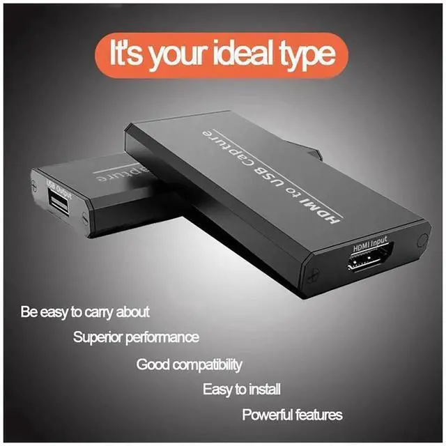Alt view image 7 of 7 - 4K HDMI USB 2.0 Video Capture Card with Loop Audio Function, USB HDMI Video Grabber Recorder Adapter for DSLR, Camcorder, PC, OBS Recording, YouTube Live Streaming and Broadcast