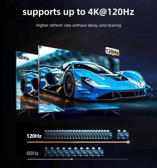 Alt view image 7 of 7 - HDMI 2.1 3 In 1 Out Switcher 8K@60Hz 4K@120Hz 48Gbps Bandwidth, HDMI Switch Supports HDCP2.3 VRR ALLM Dolby Vision Atmos for PS5, Game Console, TV and DVD Player