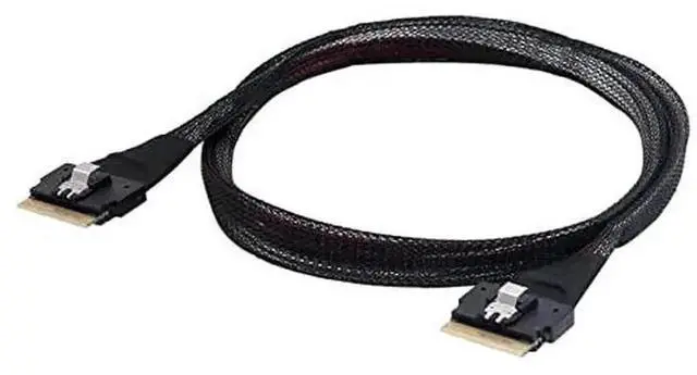 Main image of 50cm PCIe 4.0 Slimline SAS Cable SFF-8654 8i 74Pin Male to Male Server Internal Cord, SFF8654 Host to Target High Speed Storage Wire for HBA RAID Card NVMe SSD Backplane Data Center