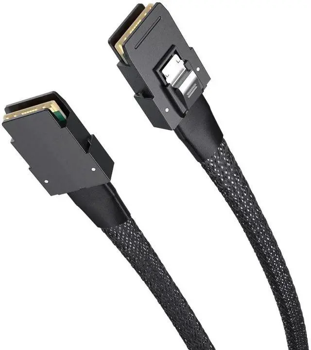 Alt view image 4 of 6 - 2 Pack 0.5m 1.64ft Internal Mini SAS HD Cable SFF-8087 Male to Male Cord, High Speed Server Storage Wire Compatible with RAID Cards, PCIe Controllers, Hard Drive Backplanes and Disk Array Systems