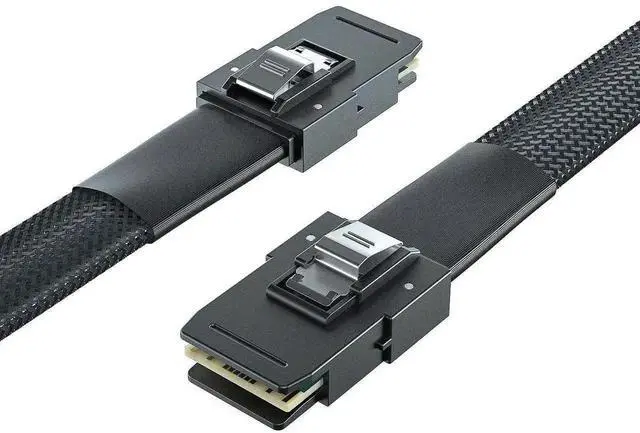 Alt view image 2 of 6 - 2 Pack 0.5m 1.64ft Internal Mini SAS HD Cable SFF-8087 Male to Male Cord, High Speed Server Storage Wire Compatible with RAID Cards, PCIe Controllers, Hard Drive Backplanes and Disk Array Systems