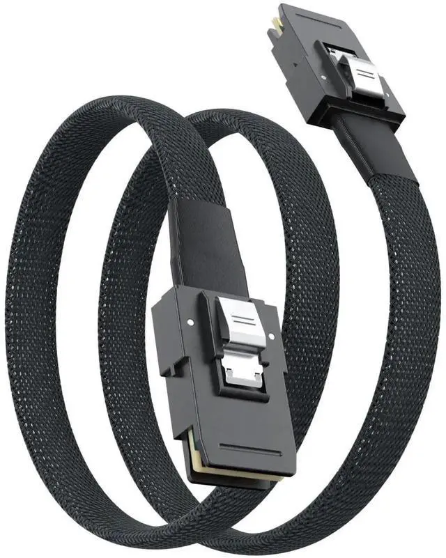 Alt view image 3 of 6 - 2 Pack 0.5m 1.64ft Internal Mini SAS HD Cable SFF-8087 Male to Male Cord, High Speed Server Storage Wire Compatible with RAID Cards, PCIe Controllers, Hard Drive Backplanes and Disk Array Systems