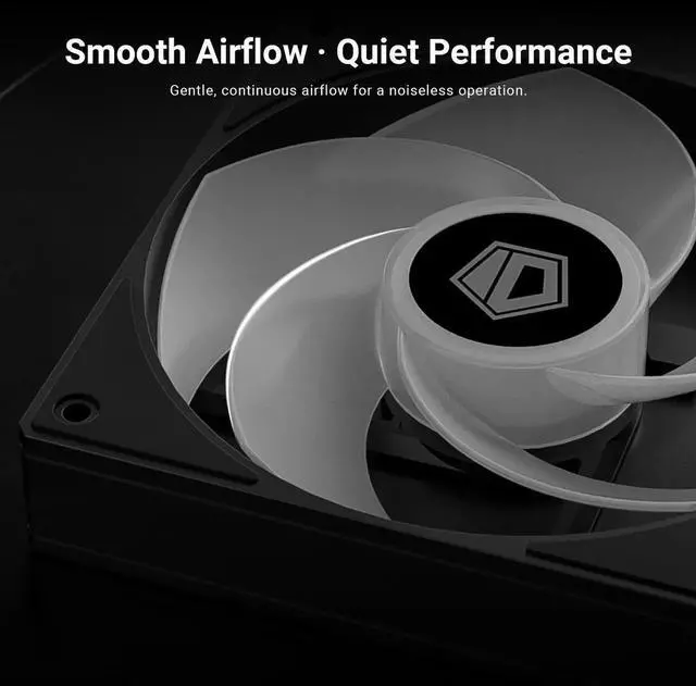 Alt view image 5 of 7 - ID-COOLING AS-120-ARGB-KR 120mm ARGB Reverse Blade Case Fan 120×120×25mm Reverse Airflow 28.3dB(A) Ultra Quiet PWM Fan Compatible with ASUS MSI Gigabyte ASRock for PC Case & Water Cooler Radiator