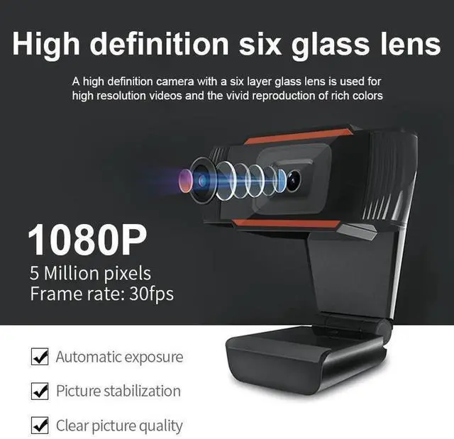 Alt view image 3 of 5 - 4K Ultra HD USB Web Camera with 120° Wide Angle Lens, Built-in Noise Reduction Microphone, Plug and Play USB Webcam for Desktop Laptop Online Classes Video Conferencing Live Streaming Recording