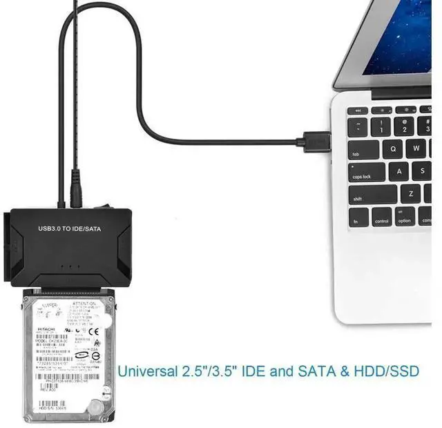 Alt view image 3 of 7 - USB 3.0 to SATA IDE Hard Drive Adapter Converter with 12V 2A Power Supply, Support 2.5 Inch & 3.5 Inch IDE SATA HDD SSD Disk Reader for Old Hard Disk Data Backup and Recovery