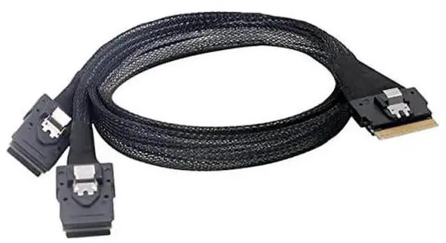 Main image of PCI-E 4.0 Ultraport Slimline SAS SFF-8654 8i 74Pin to Dual SFF-8087 Mini SAS Breakout Cable, 24Gbps High Speed Internal Server Interconnection Cord for RAID Controller Storage Backplane Workstation