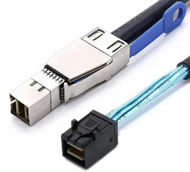 Main image of 1M Mini SAS SFF-8644 to SFF-8643 Server Interconnection Cable with Built-in IC Chip, High-Speed Shielded SAS Internal External Conversion Cord for RAID Controller Storage Backplane Disk Array