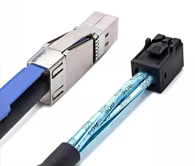 Alt view image 4 of 4 - 1M Mini SAS SFF-8644 to SFF-8643 Server Interconnection Cable with Built-in IC Chip, High-Speed Shielded SAS Internal External Conversion Cord for RAID Controller Storage Backplane Disk Array