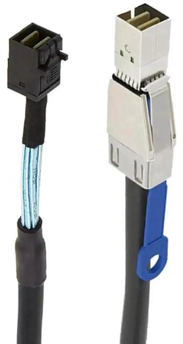 Alt view image 3 of 4 - 1M Mini SAS SFF-8644 to SFF-8643 Server Interconnection Cable with Built-in IC Chip, High-Speed Shielded SAS Internal External Conversion Cord for RAID Controller Storage Backplane Disk Array