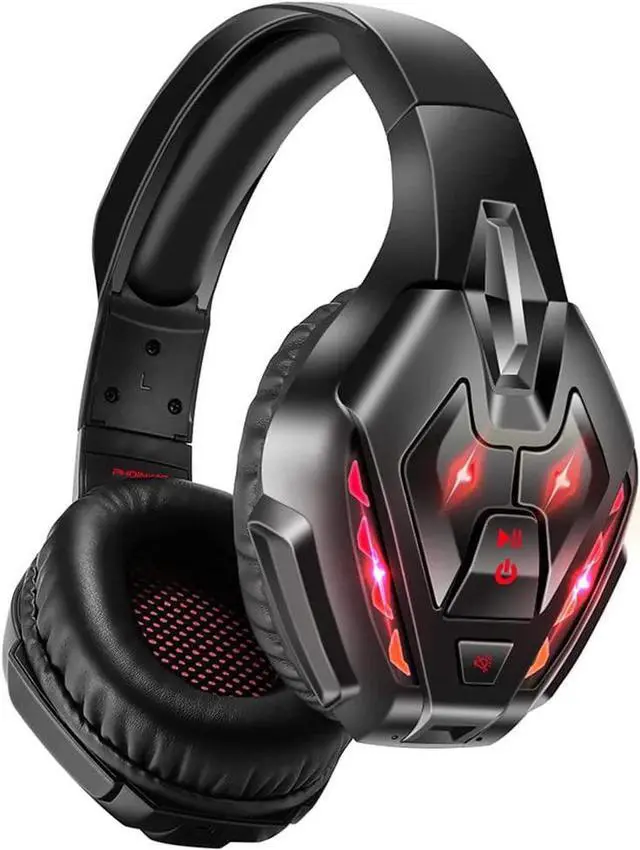 Main image of PHOINIKAS Gaming Headset for Xbox one, PS5, PC, PS4 Headset with 7.1 Stereo Sound, Bluetooth Wireless Headset for Phone, Over Ear Headphones with Noise Cancelling Detachable Mic, Bluetooth Up to 40h