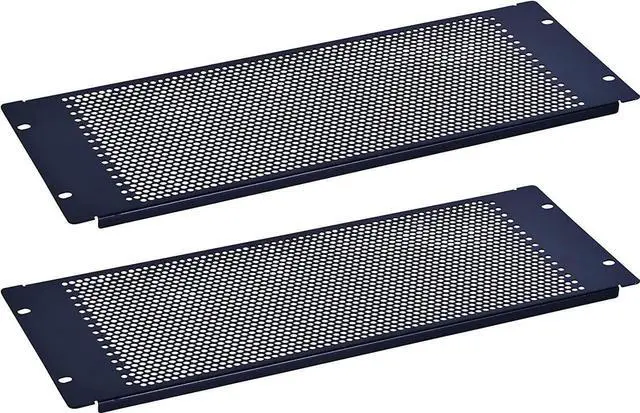 Main image of 4U Blank Rack Mount Panel Spacer with Venting for 19in Server Rack Enclosure or Network Cabinet 2 Pack, Black
