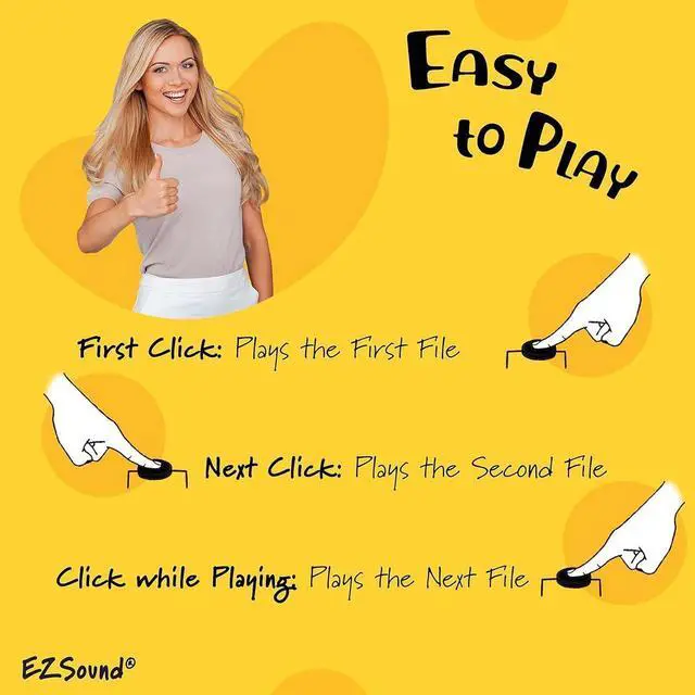 Alt view image 4 of 5 - Multiplay Push Button Recordable Sound Chip | Plays Multiple Recordings | Recordable Sound Module | Push Button Control | Card Sound Recorder | Card Voice Recorder | Custom Button Record