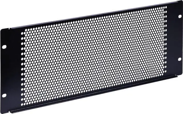 Alt view image 3 of 7 - 4U Blank Rack Mount Panel Spacer with Venting for 19in Server Rack Enclosure or Network Cabinet 2 Pack, Black