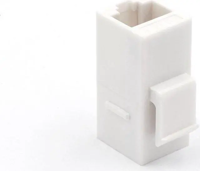 Alt view image 3 of 5 - 10-PACK CAT6 RJ45 Keystone Jack Female Coupler Insert Snap-in Connector Socket Adapter Port for Wall Plate Outlet Panel - White