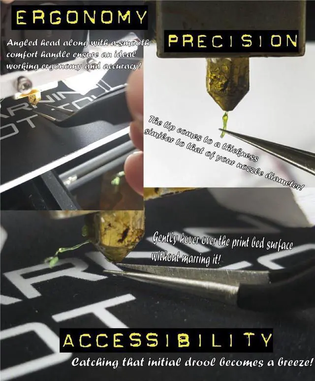 Alt view image 6 of 7 - 3D Printer Nozzle Cleaning Kit - 0.4mm Needles and Tweezers Toolkit - Stainless Steel Nozzle Cleaning Tool Kit - Alternative for 0.4mm Drill Bits for 3D Printer - Set of 11