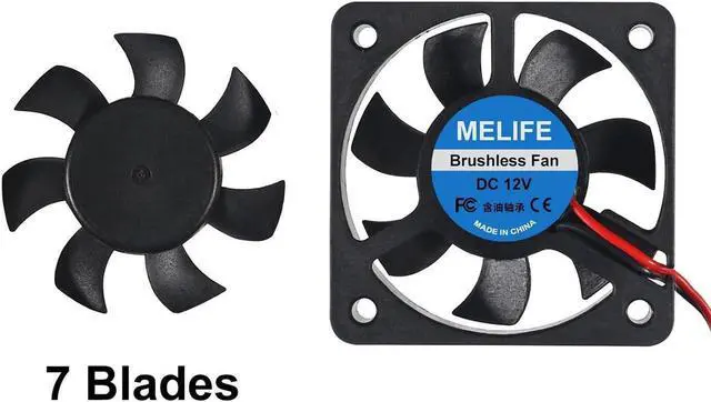Alt view image 4 of 7 - 6Pcs 5010 3D Printer Fans DC 12V 50mmx50mmx10mm Quiet Brushless Cooling Fan DIY Cooling Ventilation Exhaust 2Pin Oil Bearing Fan.