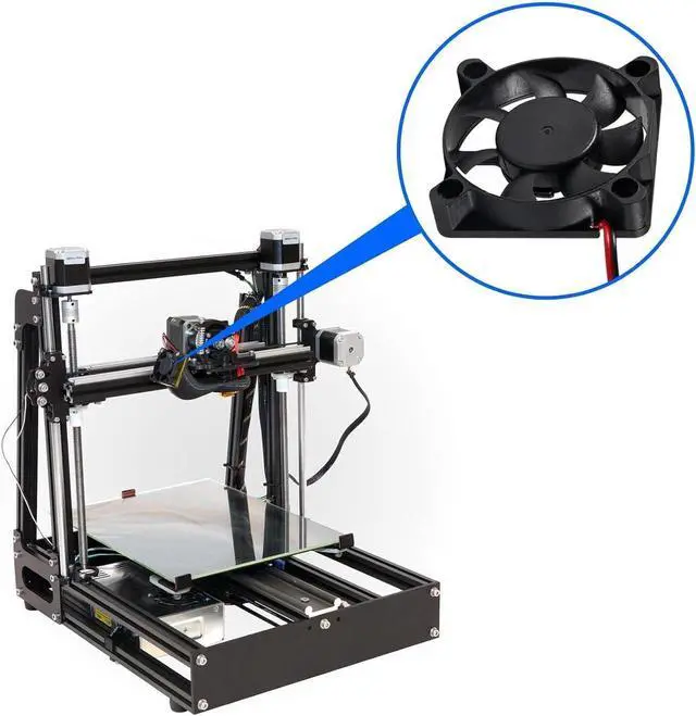 Alt view image 6 of 7 - 6Pcs 5010 3D Printer Fans DC 12V 50mmx50mmx10mm Quiet Brushless Cooling Fan DIY Cooling Ventilation Exhaust 2Pin Oil Bearing Fan.