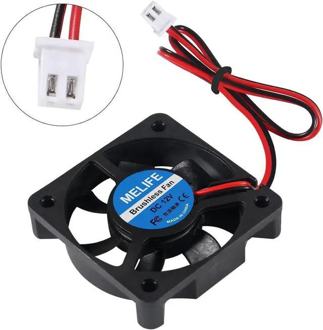 Alt view image 5 of 7 - 6Pcs 5010 3D Printer Fans DC 12V 50mmx50mmx10mm Quiet Brushless Cooling Fan DIY Cooling Ventilation Exhaust 2Pin Oil Bearing Fan.