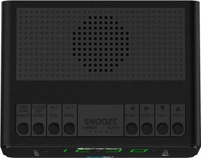 Alt view image 3 of 6 - Emerson SmartSet Dual Alarm Clock Radio with AM/FM Radio, Dimmer, Sleep Timer and .9" LED Display, CKS1900