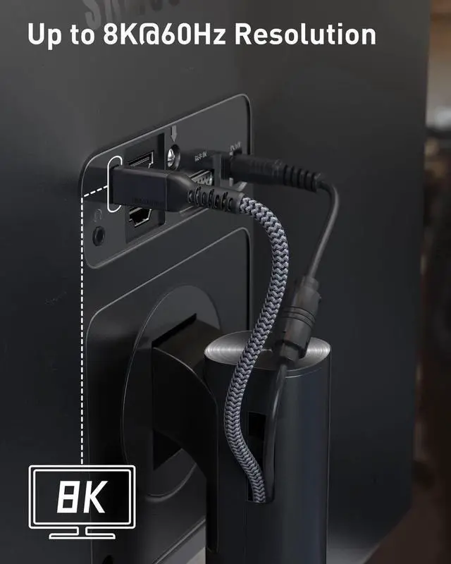 Alt view image 3 of 7 - [4Ft] Thunderbolt 4 Cable with 40Gbps Data Sync/ 100W Charging and 8K/5K@60Hz for Thunderbolt 4/3 Monitor, Docking Stations and More